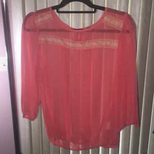 Coral color blouse